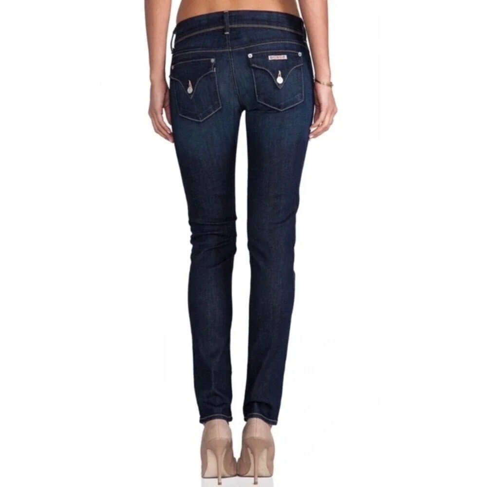HUDSON BLUE ELM WASH COLLIN FLAP STRAIGHT JEANS SIZE 27 EUC